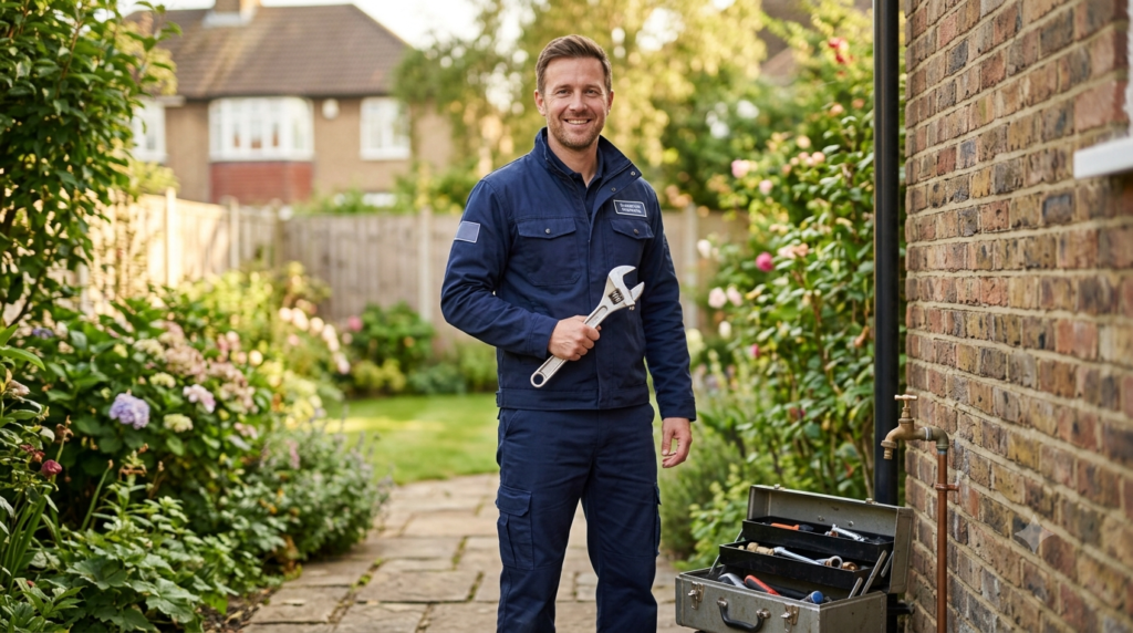 Qualified London plumber handling garden tap plumbing and fittings repair