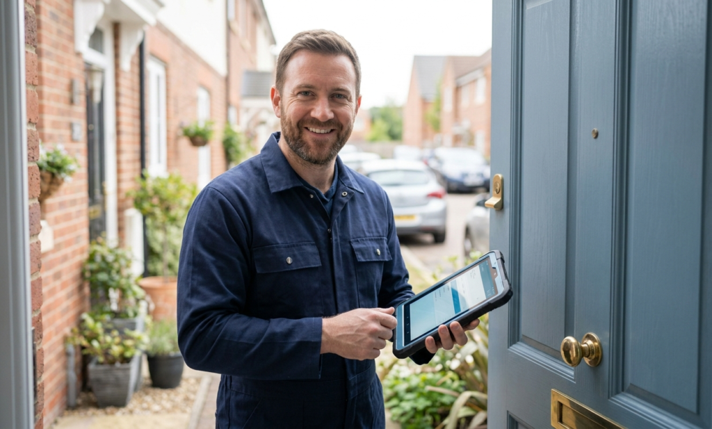 Catalyst Home Services plumber ready to fix a dripping tap booking