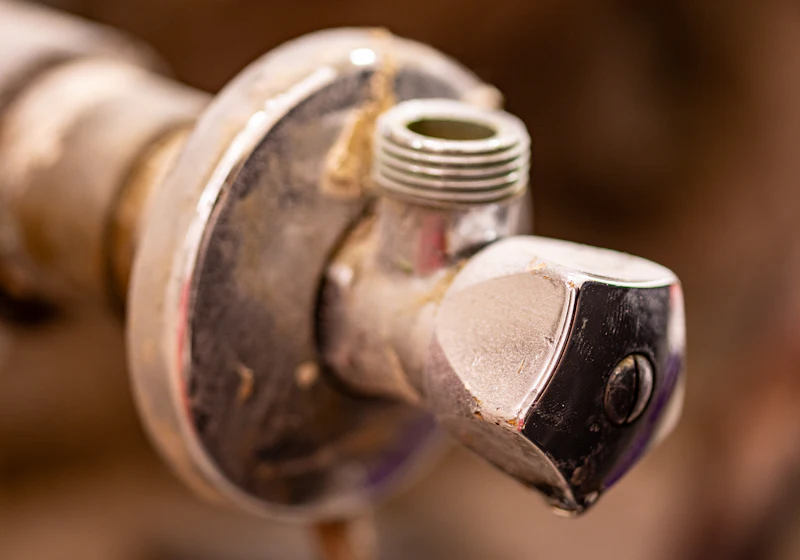 Close-up of a water supply valve – planned plumbing maintenance contracts in London