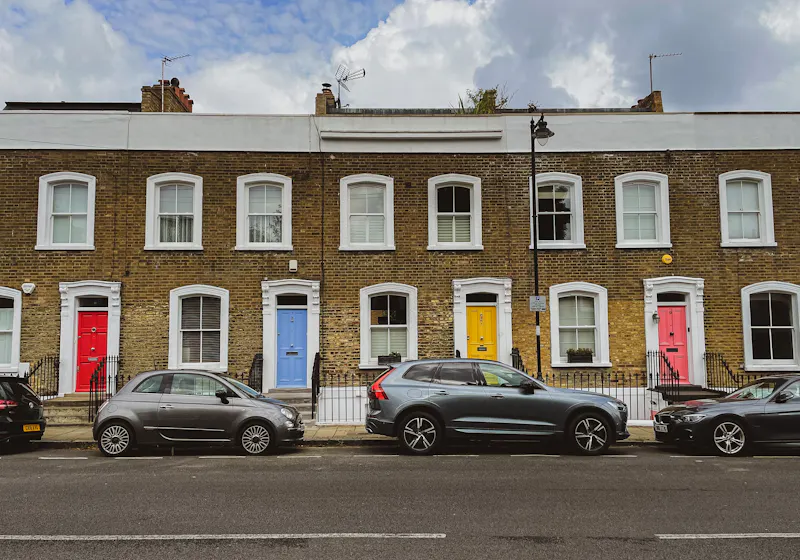 Row of terraced houses in Islington – local plumbers covering homes across London